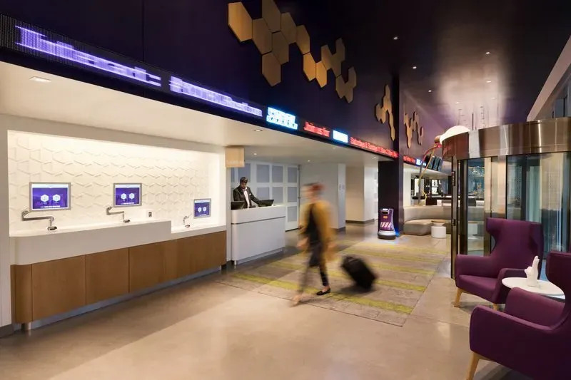 lobby of hotel yotel